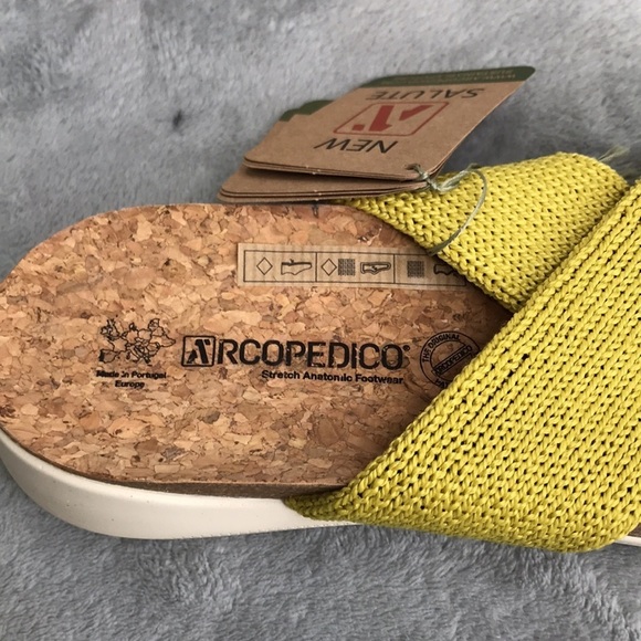 Arcopedico Pantanal Yellow Women’s Slip-On Sandals New  10-10.5 - Picture 7 of 12
